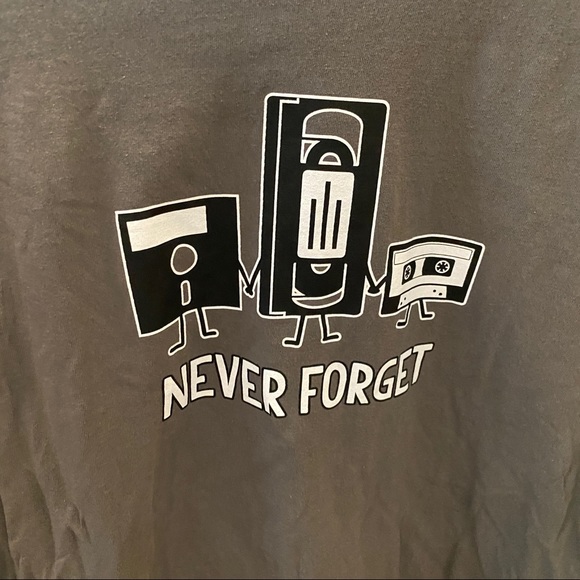 🐢Gray 50th 40th T-shirt Never Forget men's XXL - Picture 3 of 6